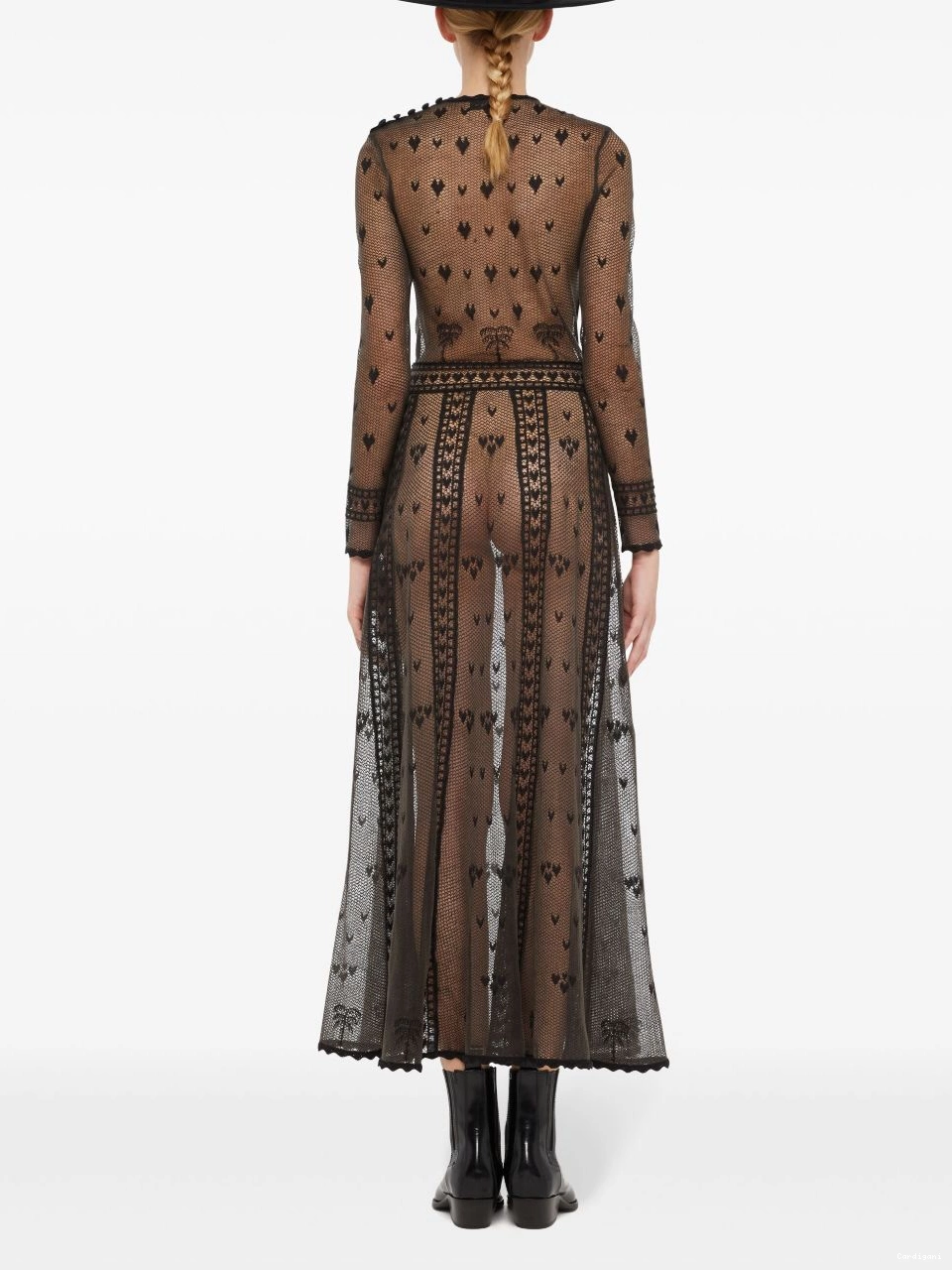 Affordable Alanui Women embroidered dress sheer 0720